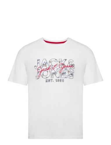 Jjchill Shape Tee Ss Crew Neck Tops T-shirts Short-sleeved White Jack ...