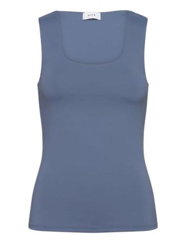 Vila Vikenza U-Neck S/L Tank Top - Noos Blå