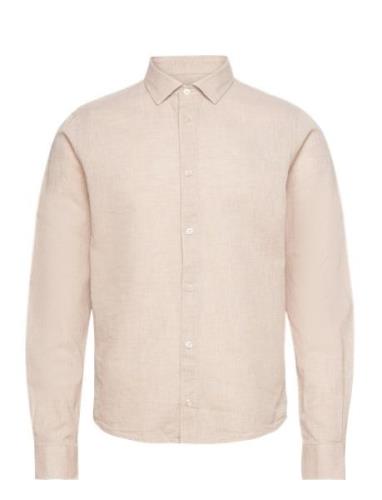 Jamie Cotton/Linen Shirt Tops Shirts Casual Cream Clean Cut Copenhagen