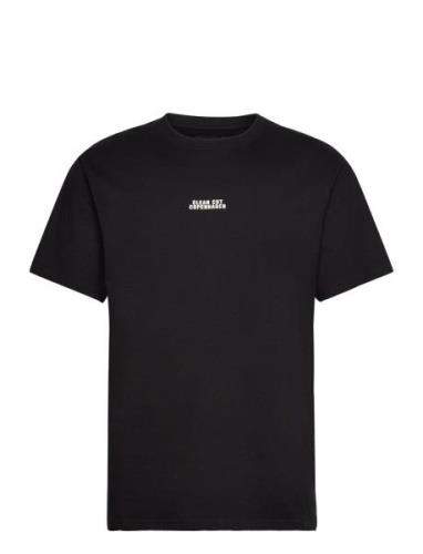Cohen Brushed Tee Ss Tops T-shirts Short-sleeved Black Clean Cut Copen...