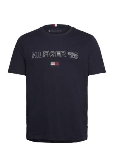 Hilfiger 85 Tee Tops T-shirts Short-sleeved Blue Tommy Hilfiger