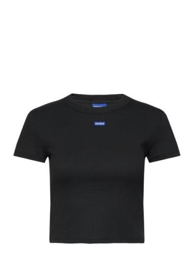 Baby Tee_B Tops T-shirts & Tops Short-sleeved Black HUGO BLUE