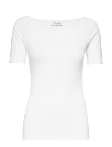 Tansy Top Tops T-shirts & Tops Short-sleeved White Modström