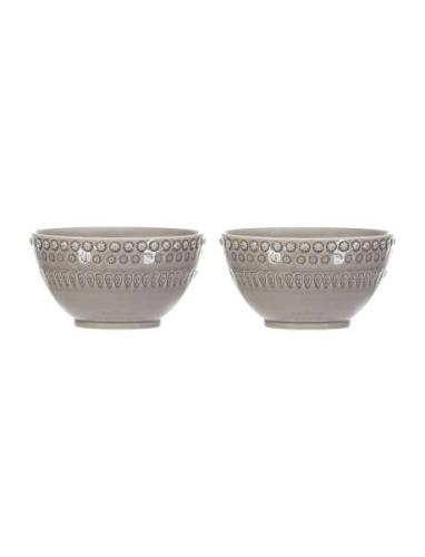 Daisy Small Bowl 2-Pack Home Tableware Bowls Breakfast Bowls Grey Pott...