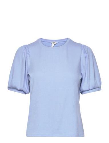 Objjamie S/S Top Tops Blouses Short-sleeved Blue Object