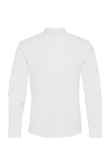 Yarn Dyed Oxford Superflex Shirt L/ Tops Shirts Casual White Lindbergh