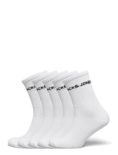 Jacbasic Logo Tennissock 5 Pack Noos Jnr Sockor Strumpor White Jack & ...