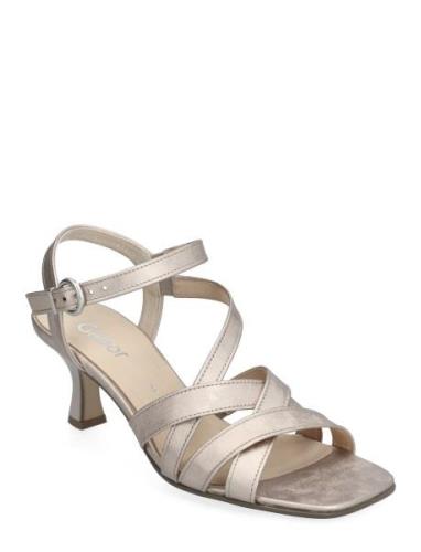 Ankle-Strap Sandal Sandal Med Klack Gold Gabor