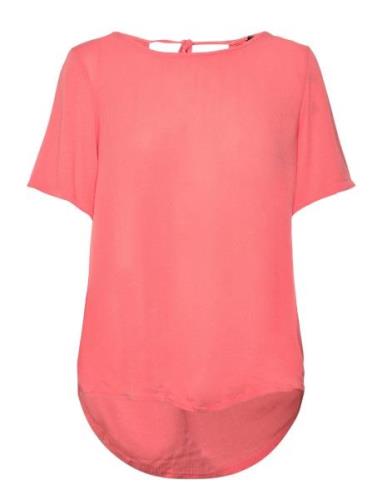 Vmmenny Ss Top Wvn Ga Tops T-shirts & Tops Short-sleeved Pink Vero Mod...