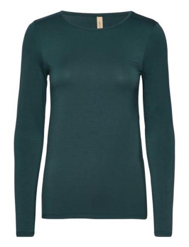 Sc-Marica Tops T-shirts & Tops Long-sleeved Green Soyaconcept