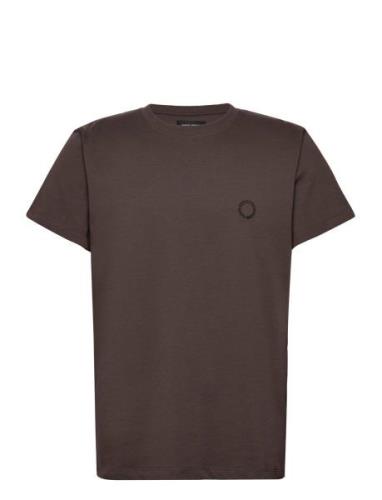 Stanley Organic Tee Tops T-shirts Short-sleeved Brown Clean Cut Copenh...