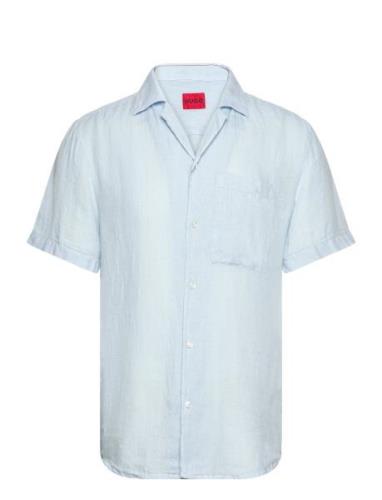 Ellino Tops Shirts Short-sleeved Blue HUGO