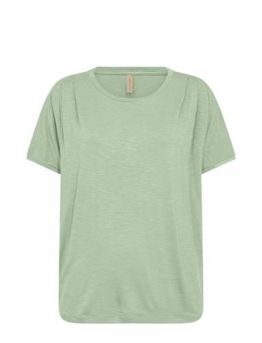 Sc-Diantha Tops T-shirts & Tops Short-sleeved Green Soyaconcept