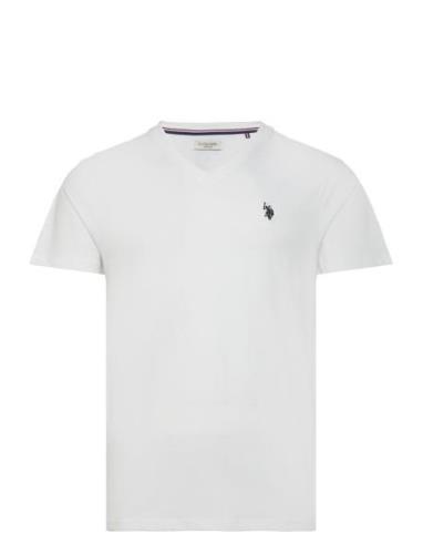 Uspa T-Shirt V-Neck Cem Men Tops T-shirts Short-sleeved White U.S. Pol...
