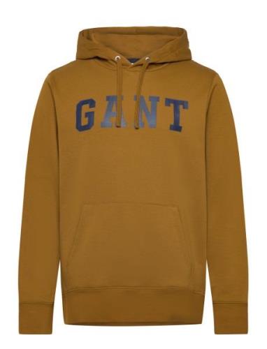Gant Logo Sweat Hoodie Tops Sweat-shirts & Hoodies Hoodies Brown GANT