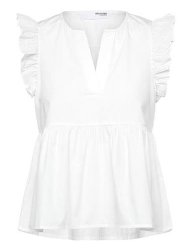 Slfblair-Ida Sl Top Noos Tops Blouses Sleeveless White Selected Femme