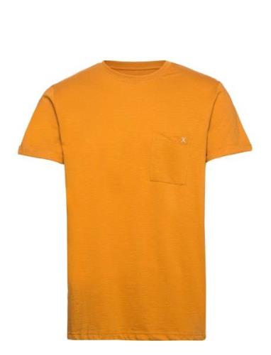 Kolding Organic Tee S/S Tops T-shirts Short-sleeved Orange Clean Cut C...