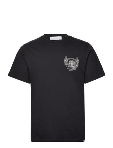 Chad T-Shirt Tops T-shirts Short-sleeved Black Les Deux