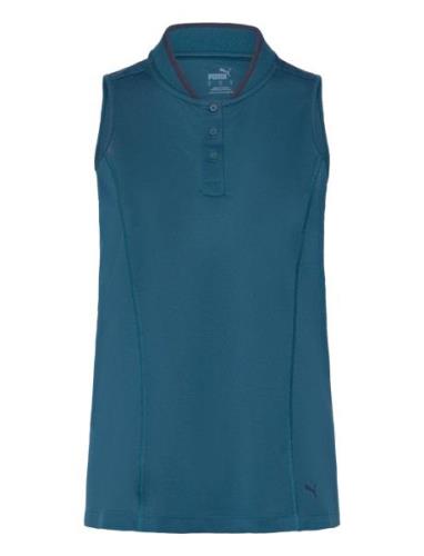 W Range Sl Pique Top Tops T-shirts & Tops Polos Blue PUMA Golf