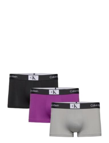 Low Rise Trunk 3Pk Boxerkalsonger Purple Calvin Klein