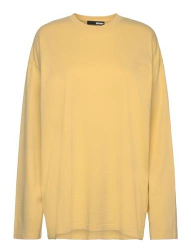 Long-Sleeved T-Shirt Tops Knitwear Jumpers Yellow ROTATE Birger Christ...