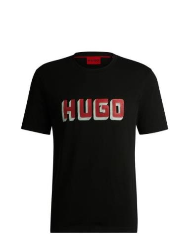 Daqerio Tops T-shirts Short-sleeved Black HUGO
