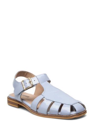 Sandals - Flat Platta Sandaler Blue ANGULUS