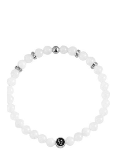Beads Bracelet 6Mm Armband Smycken White Edd.