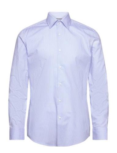 H-Hank-Kent-C1-214 Tops Shirts Business Blue BOSS