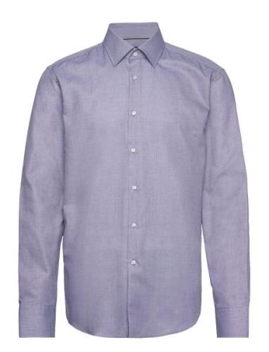 H-Hank-Kent-C1-214 Tops Shirts Business Blue BOSS