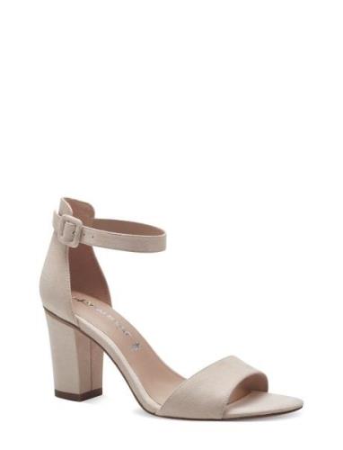 Women Sandals Sandal Med Klack Cream Tamaris