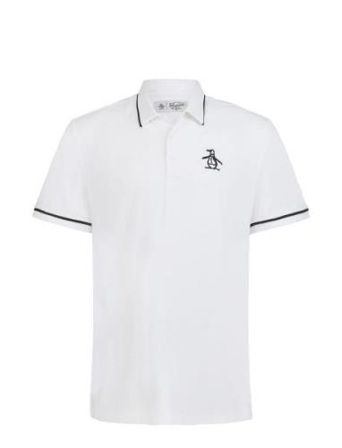 Heritage Piped Polo With Over D Logo Sport Polos Short-sleeved White O...