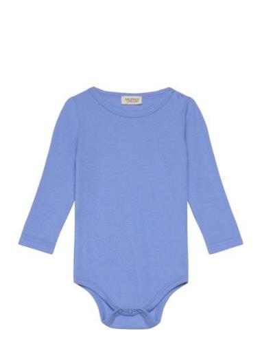 Plain Body Ls Bodies Long-sleeved Blue MarMar Copenhagen