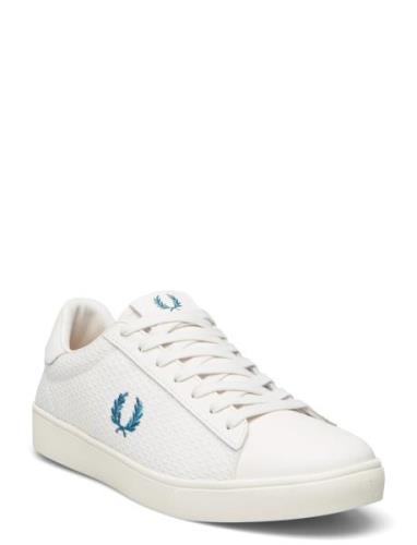 Spencer Mesh/Lthr Låga Sneakers White Fred Perry