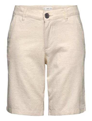 Linen Chino Bermuda Shorts Bottoms Shorts Beige Mango