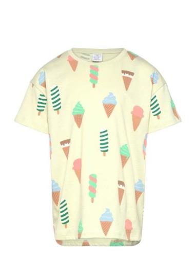 Top Ss Icecream Tops T-shirts Short-sleeved Green Lindex