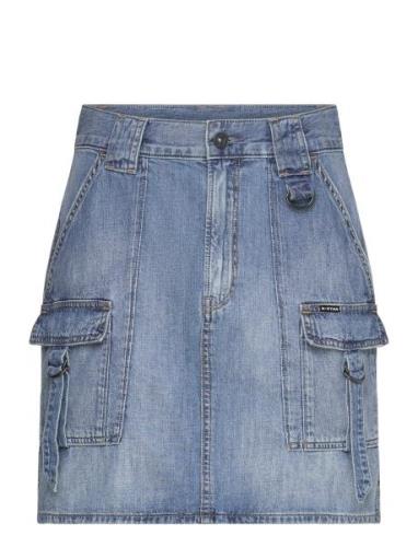 Viktoria Utility Mini Skirt Wmn Kort Kjol Blue G-Star RAW