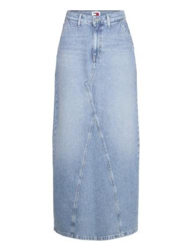 Claire Hgh Maxi Skirt Ch7011 Lång Kjol Blue Tommy Jeans