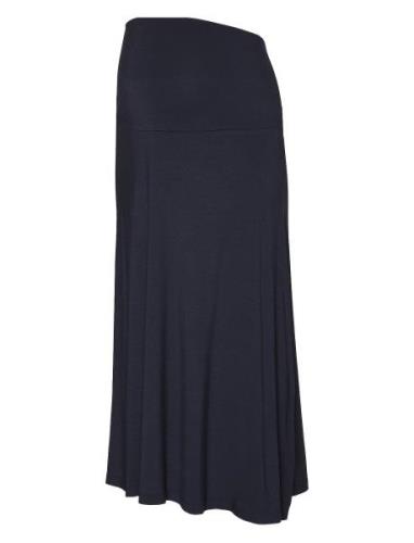 Mlalison Jrs A-Line Midi Skirt Knälång Kjol Navy Mamalicious