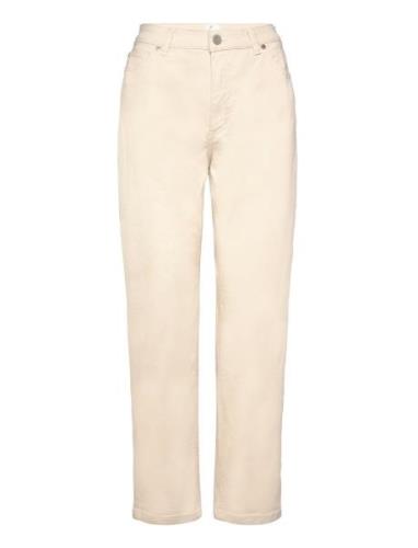 Mollyfv Ankle Bottoms Jeans Straight-regular Beige FIVEUNITS