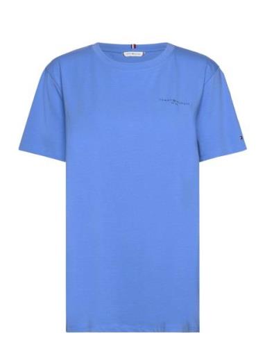 1985 Reg Mini Corp Logo C-Nk Ss Tops T-shirts & Tops Short-sleeved Blu...