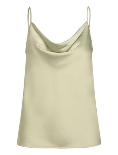 Vila Viravenna S/L Singlet Strap Top/Dc Grön