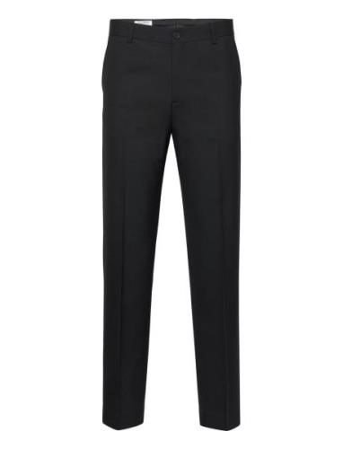 Straight Wool Trousers Bottoms Trousers Casual Black Filippa K