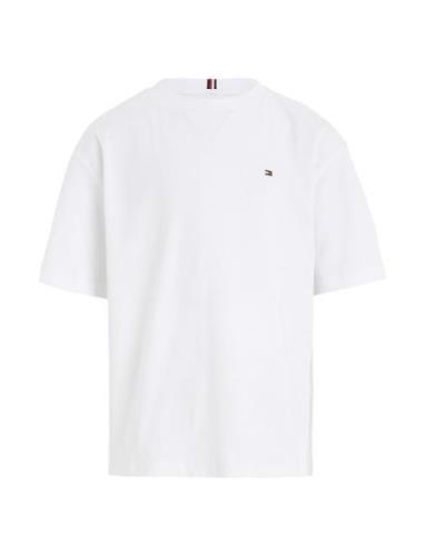 Essential Tee S/S Tops T-shirts Short-sleeved White Tommy Hilfiger