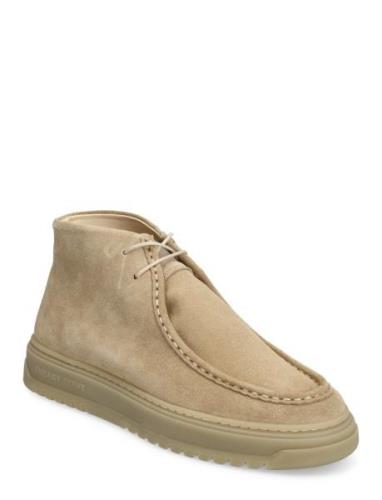 Core Mid U Suede Snörade Stövlar Beige Sneaky Steve