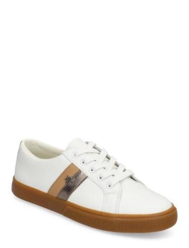 Janson Ii Leather Sneaker Låga Sneakers White Lauren Ralph Lauren