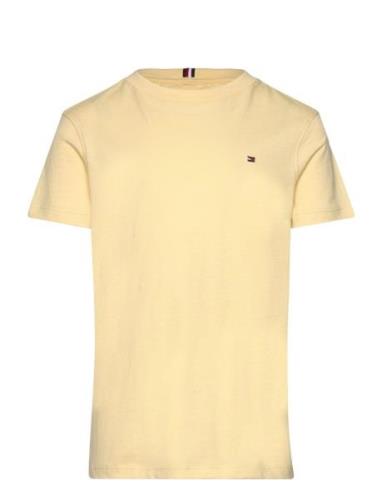 Essential Cotton Reg Tee S/S Tops T-shirts Short-sleeved Yellow Tommy ...