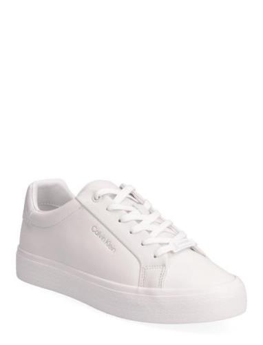 Vulc Lace Up Nano Fox-Lth Låga Sneakers White Calvin Klein