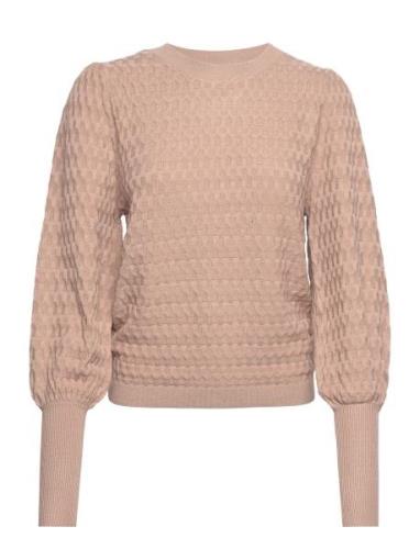 Onlfaye Life Ls O-Neck Cs Knt Tops Knitwear Jumpers Beige ONLY