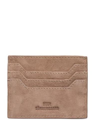 Suede Card Holder Bags Card Holders & Wallets Card Holder Beige Becksö...